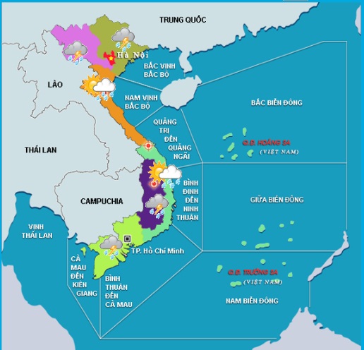 bac bo nam bo va tay nguyen co mua dien rong