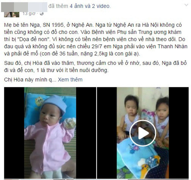 be gai hon 10 ngay tuoi bi bo roi o ha noi va la thu dam nuoc mat cua nguoi me