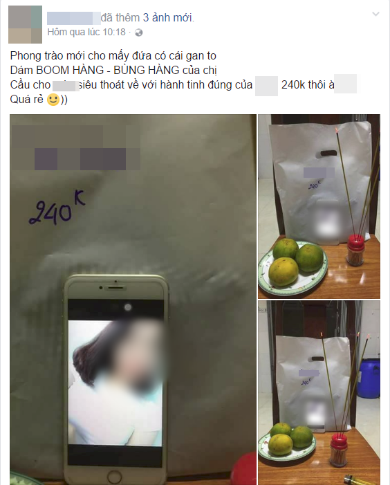 bung 240k tien mua hang online co gai bi chu shop lap ban tho gia gay tranh cai