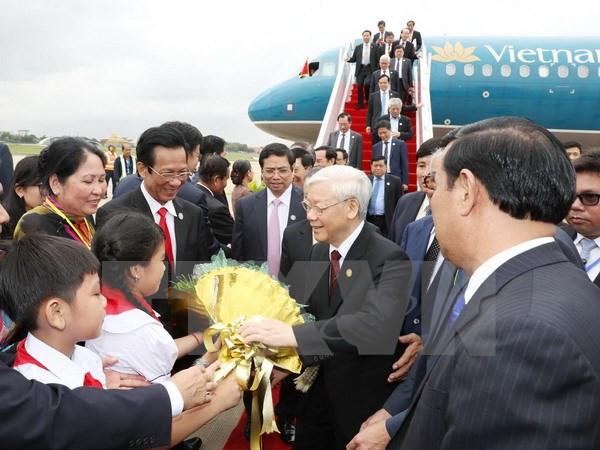 tong bi thu nguyen phu trong sap tham chinh thuc indonesia va myanmar