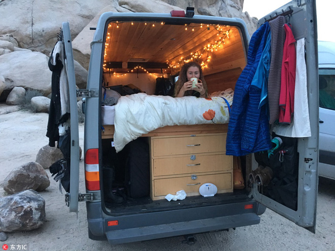 khong muon dau dau vi tien thue nha hang thang co gai bien xe cho hang thanh ngoi nha di dong