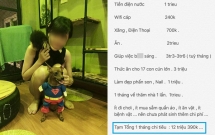 bang chi tieu cua co gai doc than moi thang het 12 trieu rieng tien thue osin gan 4 trieu gay tranh cai