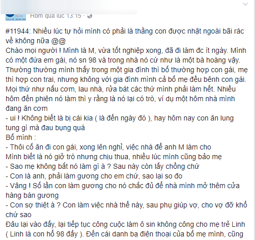 cuoi dau ruot voi tam su anh trai duoc me nhat ve tu bai rac suot ngay phai rua bat quet nha thay em gai