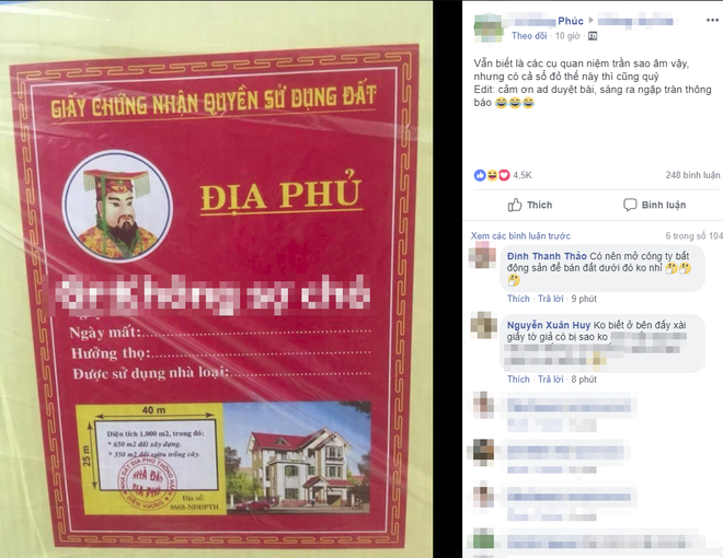 giay chung nhan quyen so huu dat dac biet nhat tu truoc den nay xuat hien tren mang xa hoi