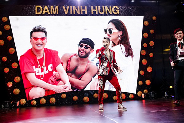 huong giang idol sanh doi cung thanh catwalk toi chuc mung dam vinh hung