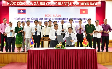 hoi dam giua lanh dao thua thien hue va se kong ve di cu tu do ket hon khong gia thu