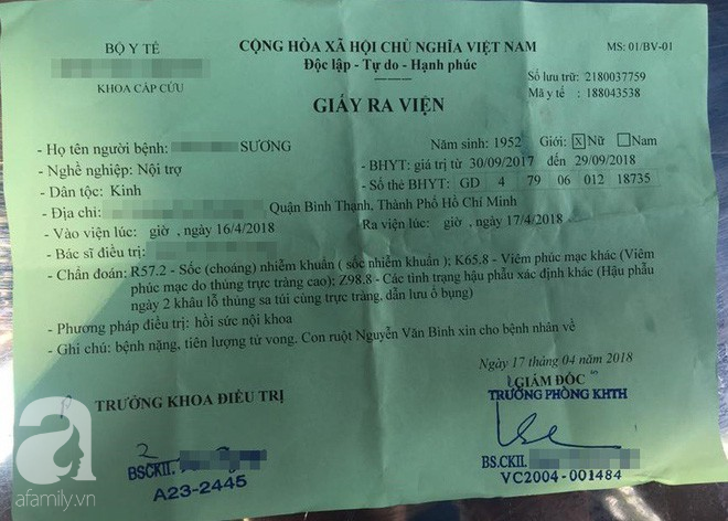 tuoc chung chi hanh nghe bac si benh vien binh dan dua nguoi phu nu ra ngoai phau thuat dan den tu vong