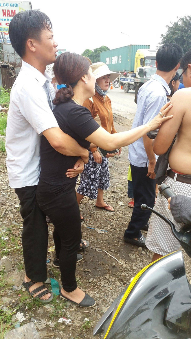 nguoi than gao khoc om chat thi the co gai tu vong tren quoc lo 1 sau va cham voi xe tai