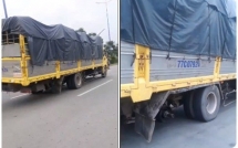 khoe clip xe tai mat 2 banh chay tren duong chang trai khong ngo bi chi trich vi 1 ly do