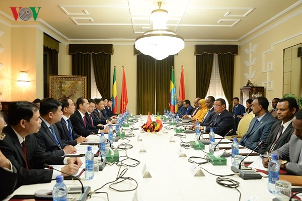 tong thong ethiopia chu tri le don va hoi dam voi chu tich nuoc tran dai quang