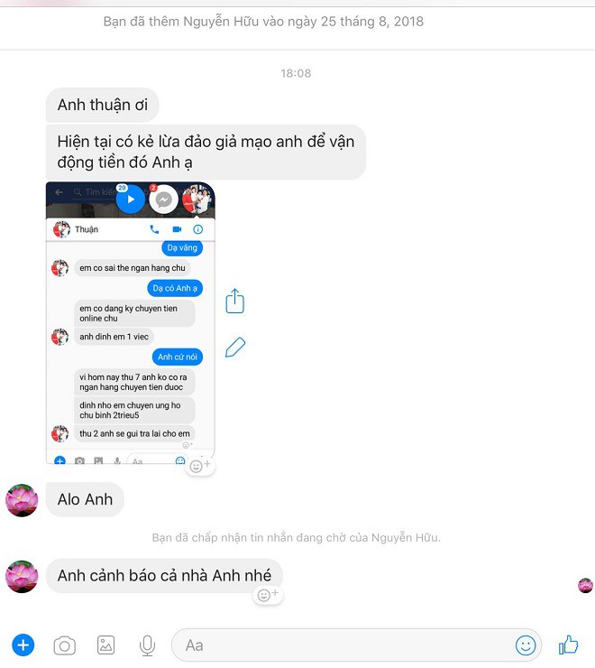 xuat hien facebook gia mao quoc thuan keu goi tien giup do nghe si le binh chua ung thu