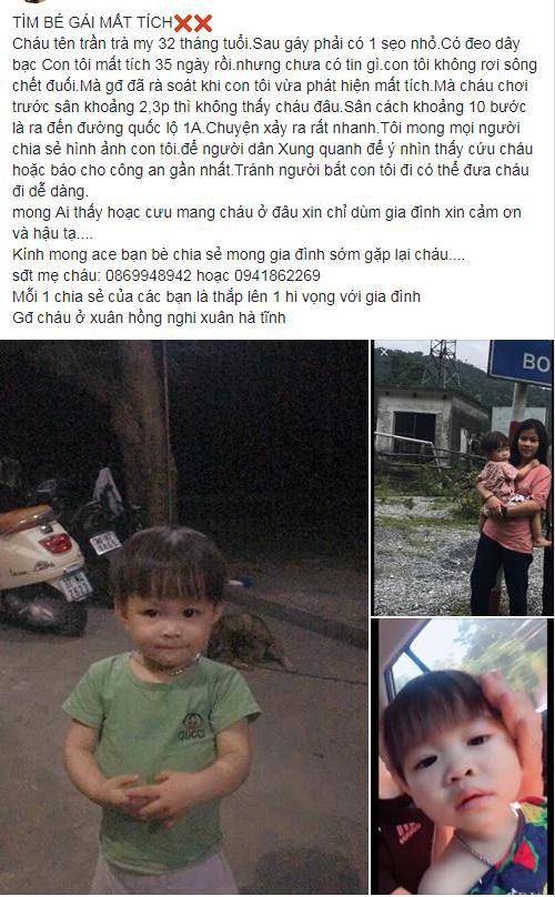 nguoi me tre dau don lang thang khap noi tim con gai hai tuoi ruoi mat tich bi an toi tin con van con song xin hay de chau tro ve