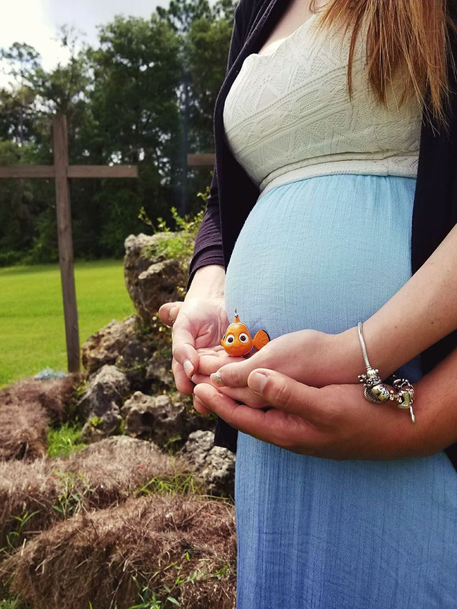 khong phai tu nhien nguoi me nay lai chup bung bau cung ca nemo ly do thuc su rat dau long