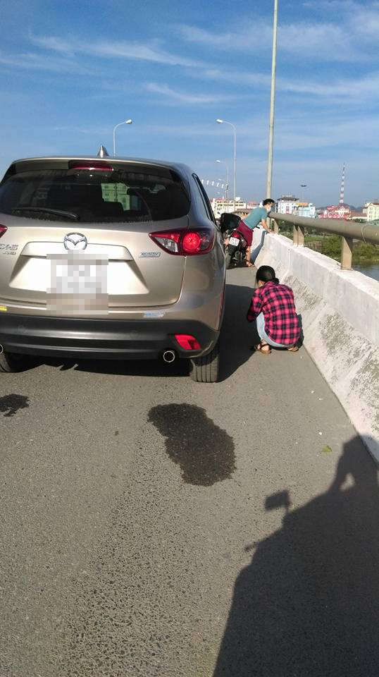 ninh binh nam thanh nien bo xe lai xe oto tren cau roi nhay xuong song tu tu