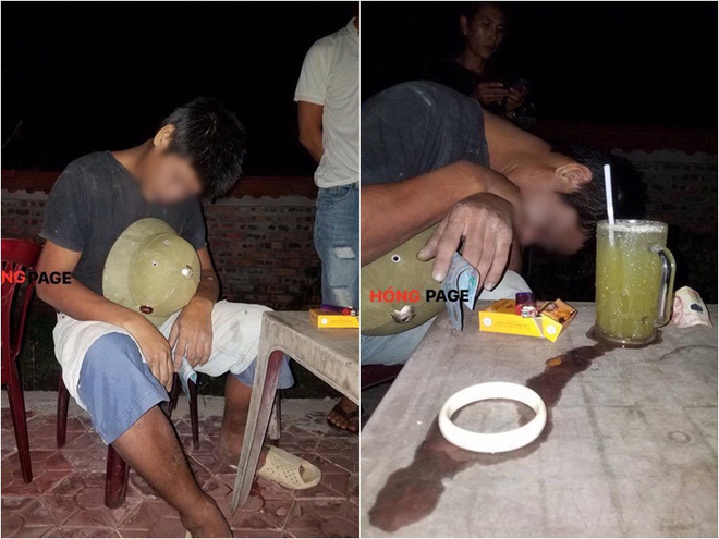 phu tho den quan goi coc nuoc mia chua kip uong nguoi dan ong dot tu trong tu the ngoi