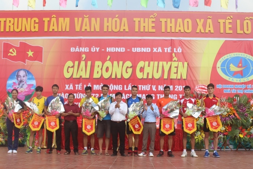 huyen yen lac vinh phuc khai mac giai bong chuyen xa te lo mo rong lan thu v nam 2017