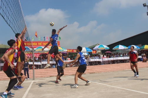 huyen yen lac vinh phuc khai mac giai bong chuyen xa te lo mo rong lan thu v nam 2017