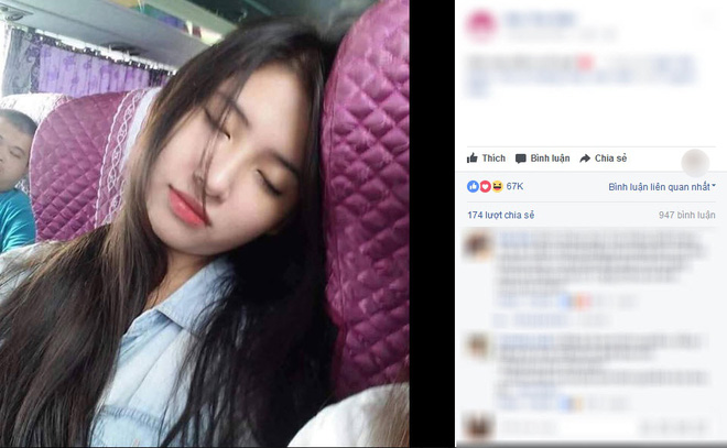 dung nhan that cua my nu ngu gat tren xe khach khien nhieu nguoi ngo ngang