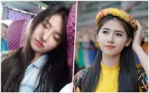 dung nhan that cua my nu ngu gat tren xe khach khien nhieu nguoi ngo ngang