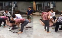 nu cong nhan bi danh ghen cat toc lot quan ao o vinh phuc