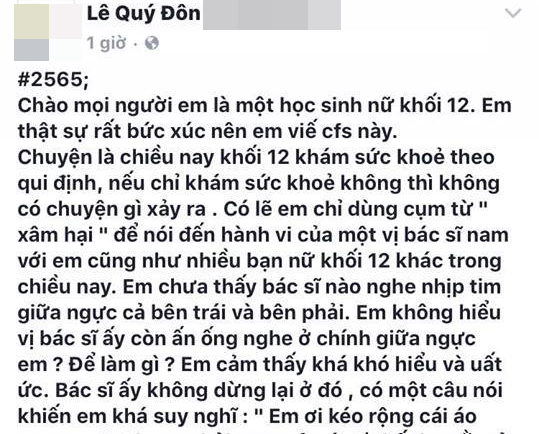 hai phong xon xao viec bac si nam dua may do nhip tim vao trong ao nu sinh de kham suc khoe