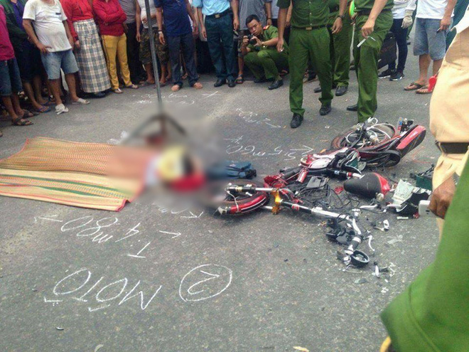 da nang xe tai va cham voi xe dap dien nu sinh lop 8 chet tham
