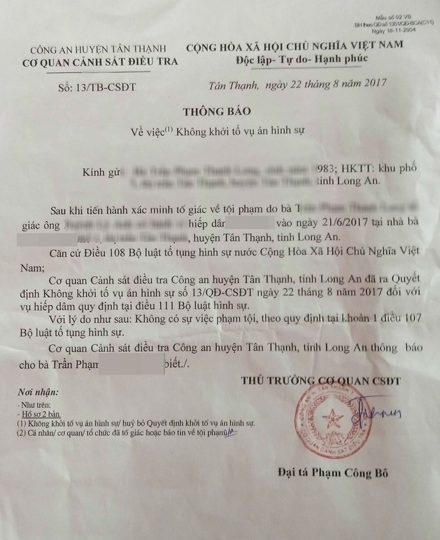nguoi phu nu to bi hiep dam viet don xin di tu toi nhuc nha song khong bang chet