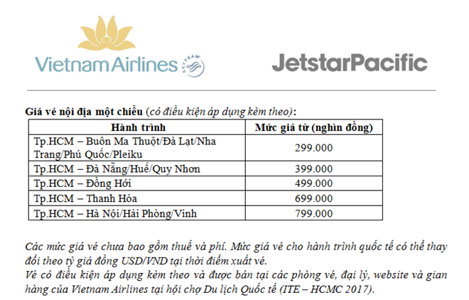 vietnam airlines jetstar ban nhieu ve bay gia re noi dia va quoc te