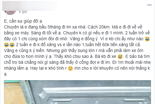 than van ngay nao cung phai lam xe om khong cong 20km cho chi hang xom me bau khien 500 chi em tranh cai