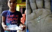 co be 11 tuoi khoc ra nhung hat bong gao trang muot