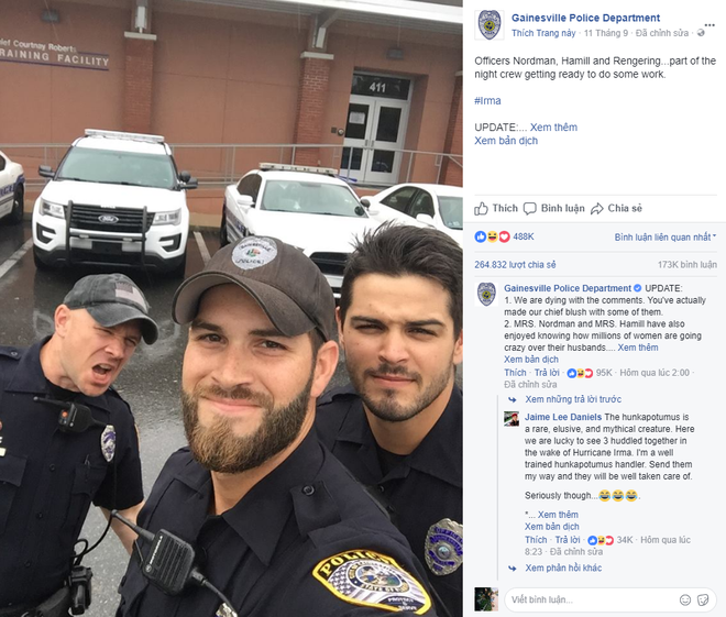 dien thoai so canh sat my chay may nhung khong phai vi bao irma ma boi 3 chang nhan vien sieu hot cung xuat hien trong 1 khung hinh