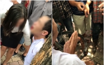 clip nghi vo ngoai tinh chong giat dien thoai kiem tra thi vo tri ho cuop khien nguoi dan xum vao danh chay mau