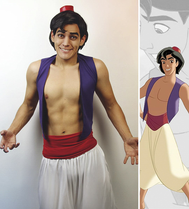 cha ng trai cosplay nhan vat hoat hinh disney dep chang kem gi ban goc