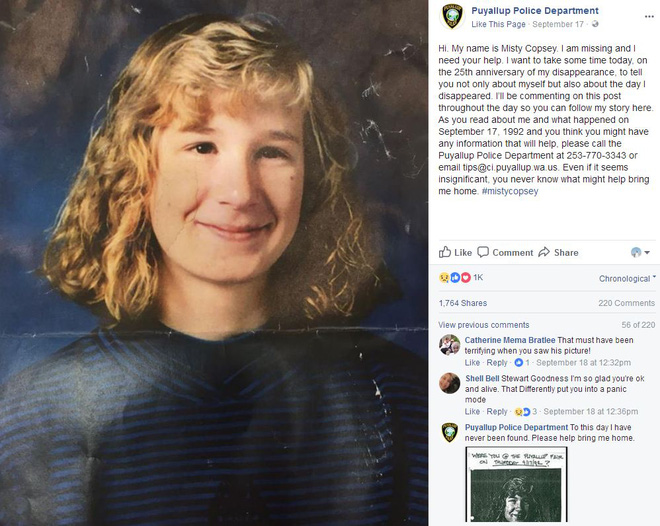 mat tich cach day 25 nam co gai bong xuat hien va gui nhung dong tin dac biet len mang xa hoi