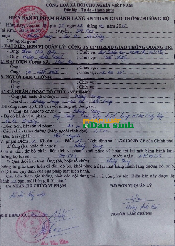 biet phu go quy cua chi cuc truong lap bien ban chi la mang tinh nghiep vu thoi