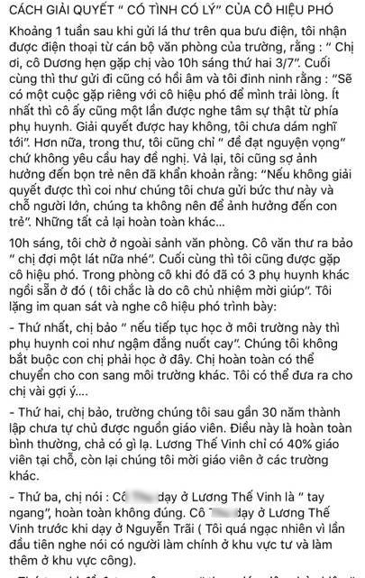 phu huynh gui tam thu to nhieu van de gay bao mang hieu pho truong ptth luong the vinh noi gi