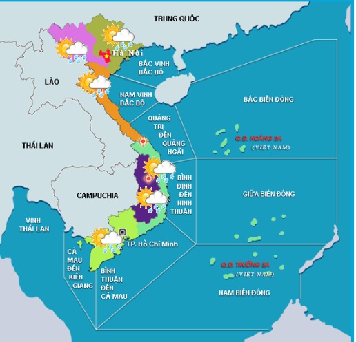 bac bo ngay nang nong chieu va dem co mua rao va dong rai rac