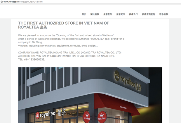 chu so huu cua cac chuoi royaltea tai ha noi sai gon thuong hieu royaltea khong duoc bao ho nen ai cung co the kinh doanh ma khong vi pham phap luat