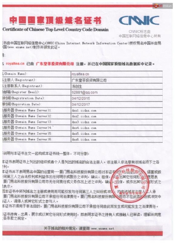 chu so huu cua cac chuoi royaltea tai ha noi sai gon thuong hieu royaltea khong duoc bao ho nen ai cung co the kinh doanh ma khong vi pham phap luat