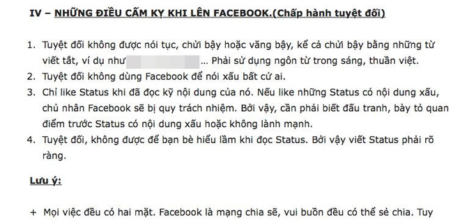truong luong the vinh ban hanh noi quy moi cam hoc sinh bam like khi chua doc ky status facebook