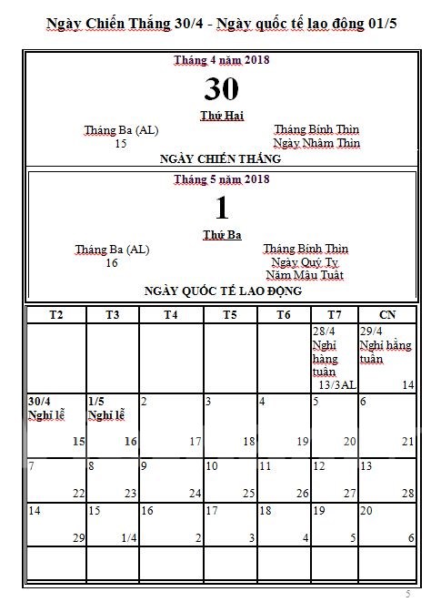 tet nguyen dan 2018 se khong thuc hien hoan doi ngay nghi