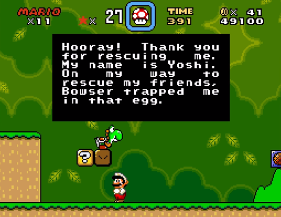 nintendo xac nhan mario da dam le luoi khung long yoshi trong super mario world