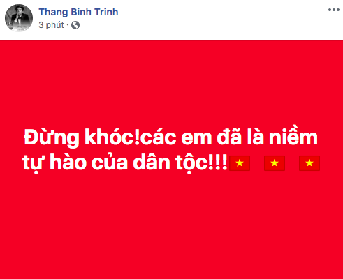 u23 viet nam thua cuoc va phan ung cua loat sao viet