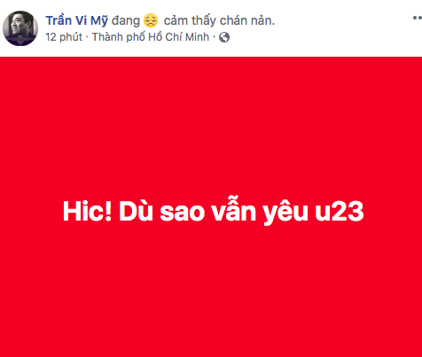 u23 viet nam thua cuoc va phan ung cua loat sao viet