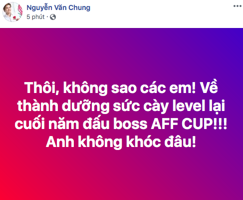 u23 viet nam thua cuoc va phan ung cua loat sao viet