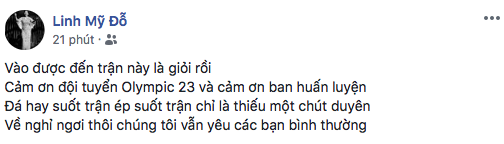 u23 viet nam thua cuoc va phan ung cua loat sao viet