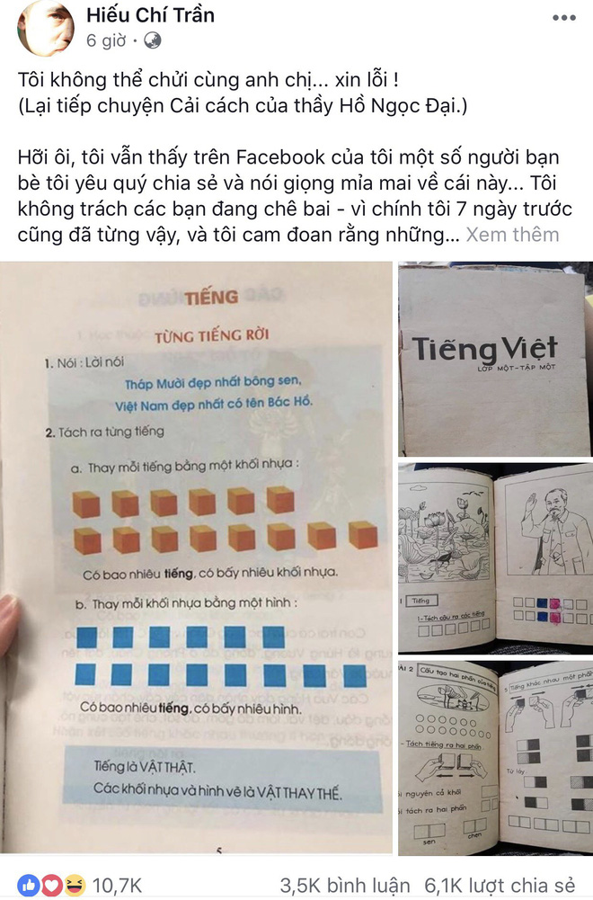 tiep chuyen ve clip hoc sinh doc tho bang o vuong tam giac buc xuc qua phai noi