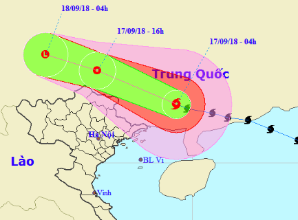 bao mangkhut se suy yeu thanh ap thap nhiet doi mien bac mua lon