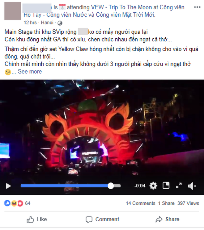 nguoi chung kien nan nhan nam bat dong tai le hoi am nhac khong gian ngot ngat khong du suc chua so luong lon nguoi tham gia