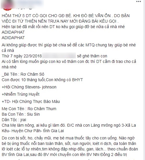 be trai nhiem trung huyet o gia lai da mat nhung nha tu thien van keu goi kem hinh anh thuong tam cua benh nhan